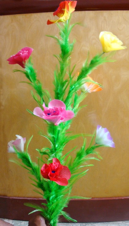 CANE TO BOUQUET - MULTICOLORED SILK FLOWERS - UMSI PRO VERSION
