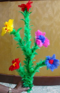 CANE TO BOUQUET - MULTICOLORED FEATHER FLOWERS - UMSI PRO VERSION