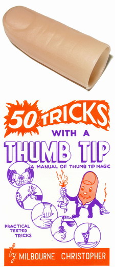 CHILD'S SIZE MAGICIAN'S THUMB TIP WITH 50 TRICKS BOOK